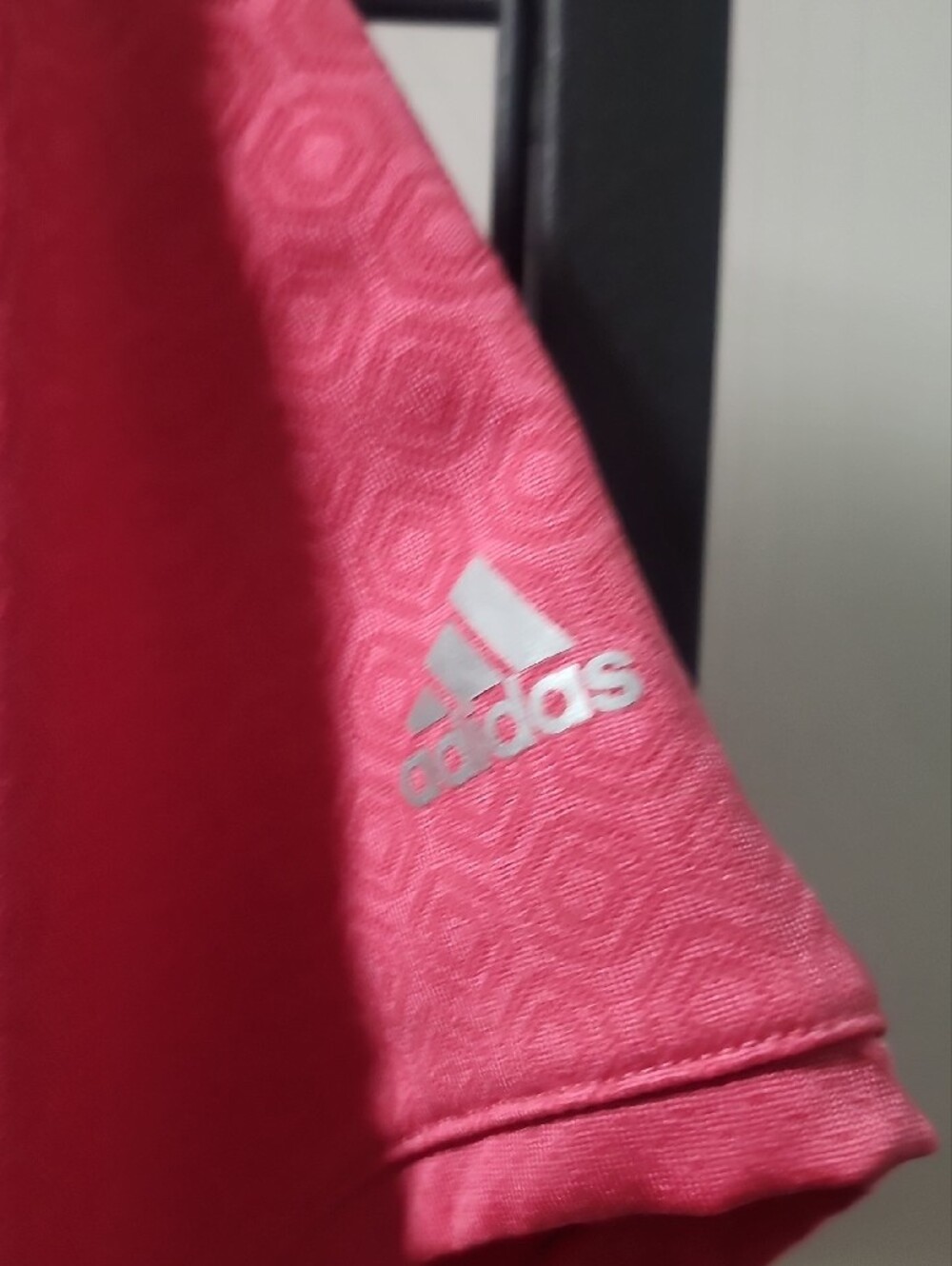 adidas Pink Short-Sleeve Golf Performance Top - Picture 3 of 3
